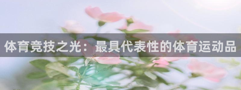 意昂体育官网登录：体育竞技之光：最具代表性的体育运动品